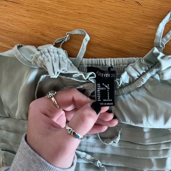 SATIN CROP TOP - Picture 3 of 3